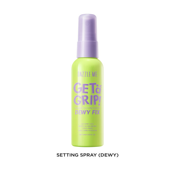 DAZZLE ME Get a Grip! Makeup Setting Spray Dewy Fix - Beauty Protecting 4 X Hydrating Makeup Mist Flawless Lightening Primer Water Tahan 24 JAM