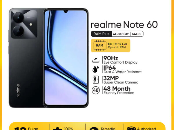 realme note 60 4+8/64GB | 32MP | Dust & Water Resistance IP64 | HP Android