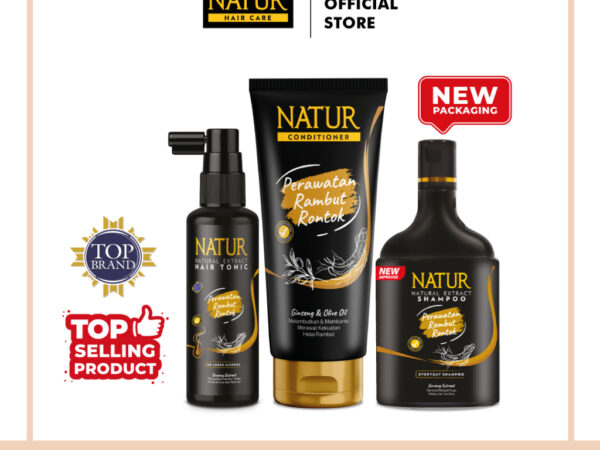 Natur Hair Fall Treatment  - Paket Perawatan untuk Rambut Rontok / Anti Hairfall / Menguatkan Akar Rambut