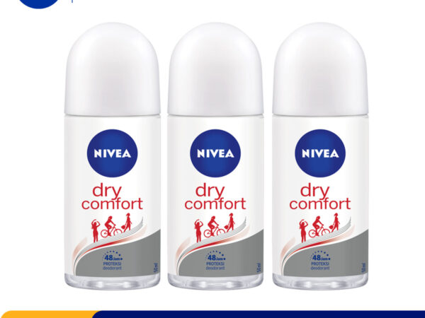 [Paket isi 3] NIVEA Personal Care Deodorant Dry Comfort Roll On 50ml