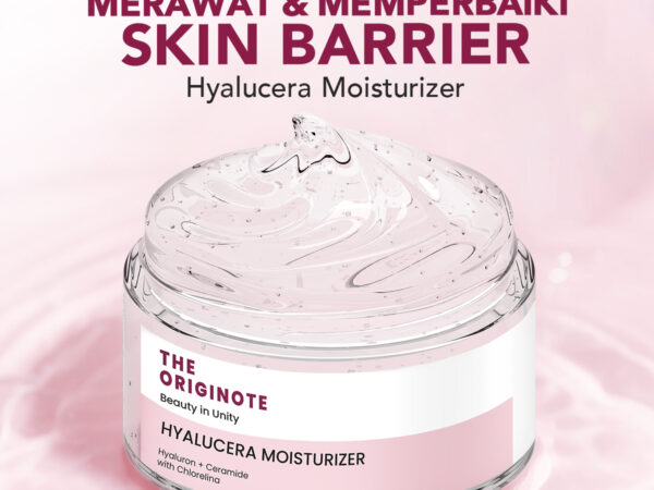 The Originote Hyalucera Moisturizer Gel 50ml - Pelembab Wajah untuk Memperbaiki Skin Barrier dan Menghidrasi Kulit with Hyaluronic Acid Ceramide & Chlorelina【BPOM】