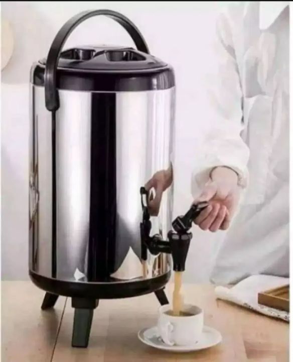 HATAYASHOP-MILK TEA 8L/MILK TEA 10L/MILK TEA 12L /Milktea bucket 8-10-12L/tempat kopi/teh/susu / Milk Tea Bucket Dispenser Stainless Steel Termos Besar Es Water Jug Food Grade Material / MILK TEA BUCKET EMBER TERMOS MILK TEA KAPASITAS 8 L 10L 12L