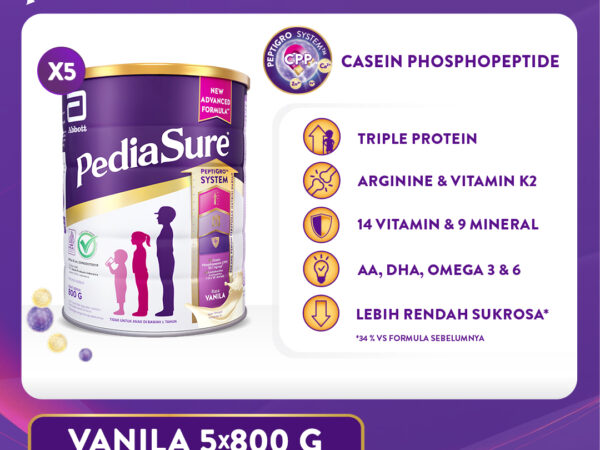 PediaSure Vanila (1-10th) 800gr x5 - Nutrisi Pertumbuhan