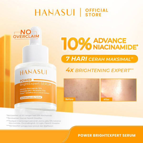 (REAL 10% ADVANCE NIACINAMIDE) Hanasui Power Bright Expert Serum - Serum Mencerahkan Kurangi Bintik Hitam Bekas Jerawat