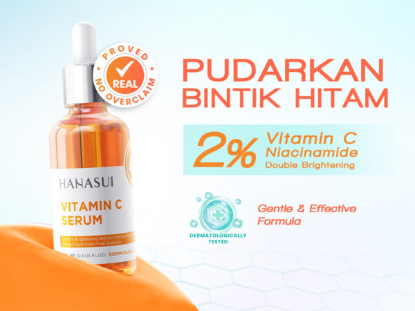 Hanasui Serum Vitamin C - Mencerahkan & Pudarkan Bintik Hitam 2% Vitamin C 2% Niacinamide 1% Betaine