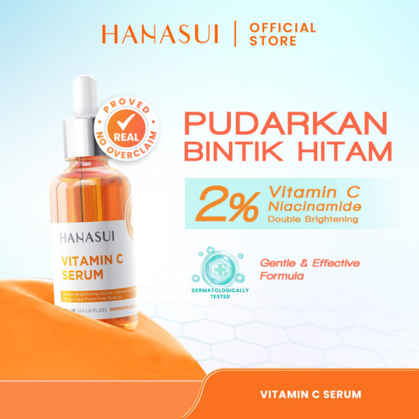 Hanasui Serum Vitamin C - Mencerahkan & Pudarkan Bintik Hitam 2% Vitamin C 2% Niacinamide 1% Betaine
