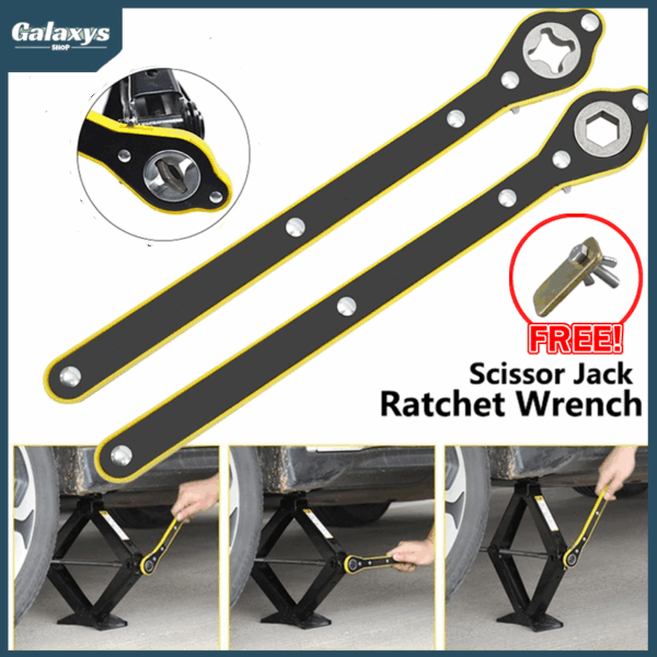 Kunci Ratchet Wrench untuk dongkrak mobil/Putaran Dongkrak mobil universal untuk model jembatan/Kunci Pas Dongkrak Mobil/Kunci Domn Universal / Alat Bantu Putar Dongkrak Manual DP/Ratchet Wrench Rocker/ALAT BANTU PUTAR DONGKRAK MANUAL ORIGINAL