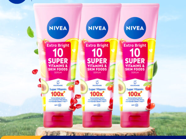 NIVEA Body Serum Extra Bright 10 Super Vit. & Skin Foods SPF15 180ml x3