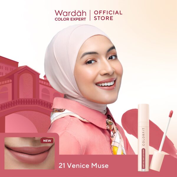 WARDAH Colorfit Lip Paint Around the World -  Lip Cream Tahan Lama Hingga 12 Jam Transferproof Pigmented - Nyaman Digunakan -  Liptint-Lip-Stain-Lipgloss-Lipstik-Lip Tint-Lip Matte-Lipstick-Lipcream - Lip Longlasting Waterproof Tahan Lama - Makeup