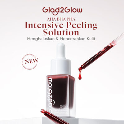 Glad2Glow AHA BHA PHA Intensive Peeling Solution 15ml G2G Esfoliasi Wajah Exfoliating Serum Wajah Essence Face Scrub