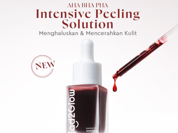 Glad2Glow AHA BHA PHA Intensive Peeling Solution 15ml G2G Esfoliasi Wajah Exfoliating Serum Wajah Essence Face Scrub