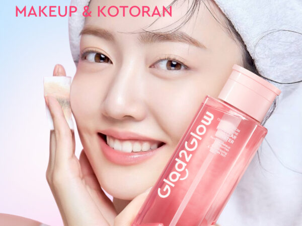 Glad2Glow Cherry Blossom Betaine Micellar Water 300 ml Glad2Glow Micellar Water g2g Makeup Remover Pembersih Make Up Micelar Water Facial Deep Cleansing Pembersih Riasan Lip Eye Face Makeup Remover Membersihkan Makeup Waterproof dan Kotoran