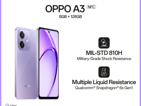 OPPO A3 8GB/128GB [Military Grade Shock Resistance Qualcomm Snapdragon 6s Gen1 45W SUPERVOOC 5100mAh Battery]