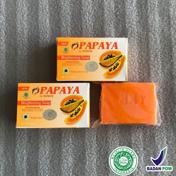 MAMAYA Sabun Papaya Brightening Soap 135gr / Sabun Wajah Papaya Penghilang Jerawat