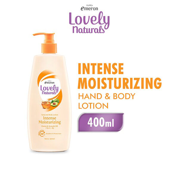 EMERON Lovely Naturals Hand Body Deep Caring 400Ml | Antibacterial | Losion Pelembab Tubuh| BPOM