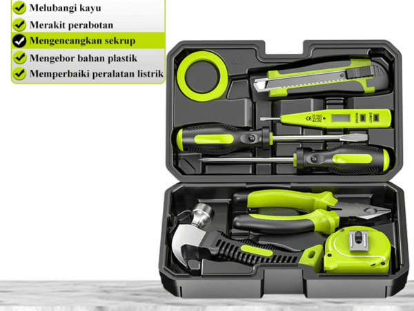 ZPER Satu Set Alat Perkakas Bor Listrik Cordless Tang Obeng Palu Kunci Pas Toolkit 124 in1 pcs ZP027