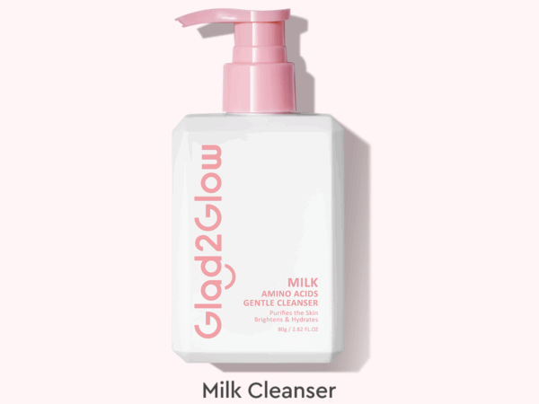 Glad2Glow Milk Amino Acids Brightening Cleanser 80ml Glad2Glow Face Wash Milk Cleanser G2G Cleansing Milk Gentle Facial Wash Sabun Cuci Muka Pembersih Wajah Face Cleanser Cuci Muka Sabun Muka Facial Foam Cleansing Sabun Facewash Pencuci Muka