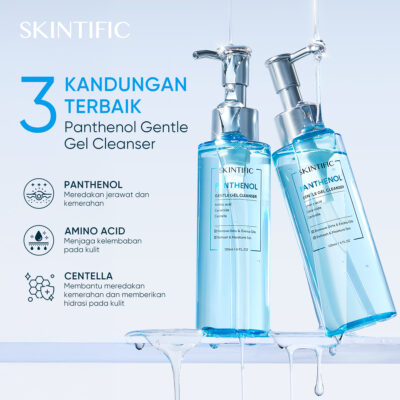 SKINTIFIC - Gentle Gel Cleanser 120ml |  facial wash pria Acnes Face Wash Sabun Cuci Muka Acner  OILY SKIN APPROVED Glowing Barrier Anti-Aging Exfoliating Brightening Whitening Blackhead Removal Calming Peeling Dark Spot cleansing with Amino Acid Ceramide