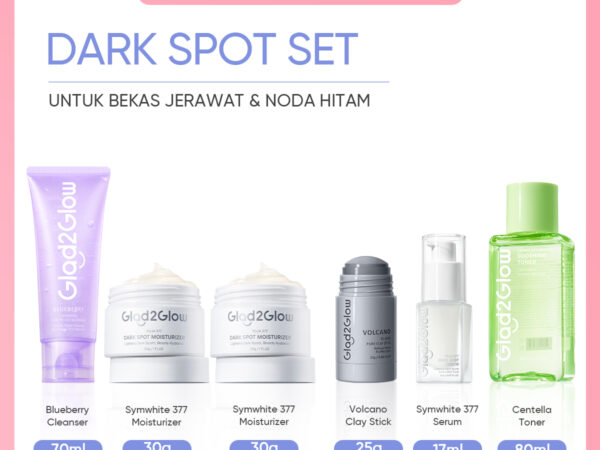 SPECIAL BUNDLE 6 in1 Glad2Glow 6pcs Paket Skincare Moisturizer Serum Clay Mask Face Wash Toner Serum Moisturizer
