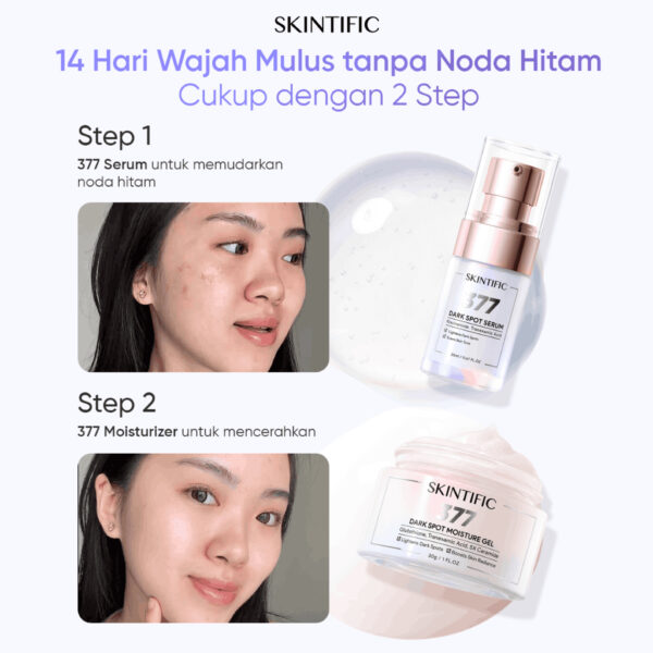 SKINTIFIC - 4pcs Paket Skincare Set -  Retinol Skin Renewal Serum 20ml + Retinol Skin Renewal Moisturizer 30g + Symwhite 377 Dark Spot Serum 20ml + Symwhite 377 Dark Spot Moisturizer Gel 30g