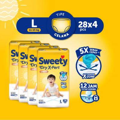 [Paket isi 4] Sweety Bronze Dry X-Pert Pants L28