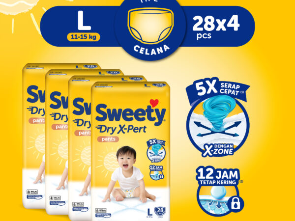 [Paket isi 4] Sweety Bronze Dry X-Pert Pants L28
