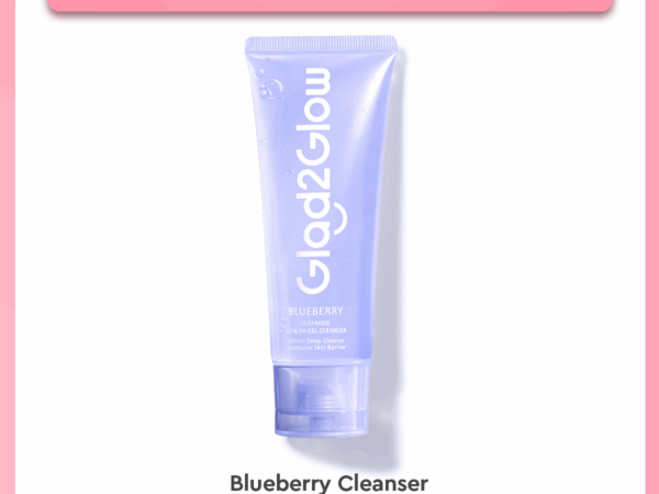 Glad2Glow Blueberry Ceramide Low Ph Cleanser Gel Face Wash 70 ml G2G Facial Wash Face Wash Sabun Cuci Muka Pembersih Wajah Face Cleanser Cuci Muka Sabun Muka Facial Foam Cleansing Sabun Wajah Facewash Pencuci Muka Face Wash Facial Cleanser
