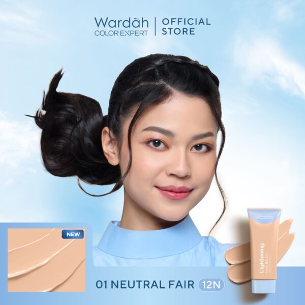 WARDAH Lightening Fresh BB Tint 15ml - Base Makeup Super Ringan yang Diformulasikan dengan SPF 32 PA+++ dan Serum Niacinamide Untuk Hasil Makeup Flawless dan Cerah - Makeup
