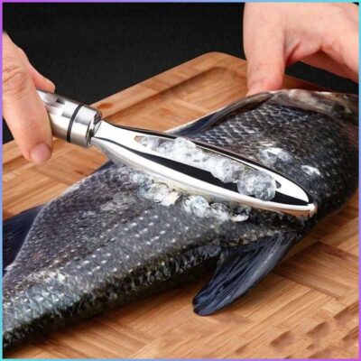 COD LISM Pengupas Sisik Ikan Fish Scales Scraper Peeler Stainless Steel - FKW24 / Alat Pembersih Sisik Ikan Stainless Steel Anti Karat / Fish Scale Skin Remover Scraper Serutan Pengupas Penghilang Kulit Peeler Serut