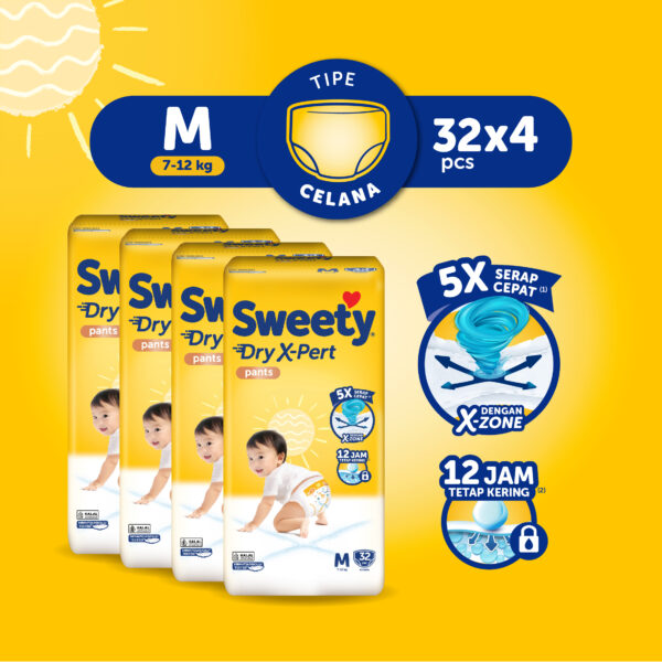 [Paket isi 4] Sweety Bronze Dry X-Pert Pants M32