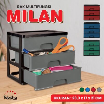 Rak Kosmetik Laci Kosmetik Plastik 3 Susun Rak Makeup Organizer Tabitha Beauty Wadah Makeup