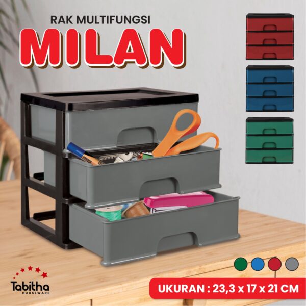 Rak Kosmetik Laci Kosmetik Plastik 3 Susun Rak Makeup Organizer Tabitha Beauty Wadah Makeup