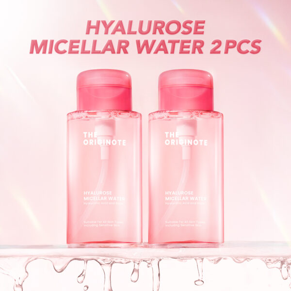 The Originote Bundle 2pcs Hyalurose Micellar Water - 300ml Pembersih Wajah Make Up Remover Cleansing Water dan Melembabkan Wajah with Hyaluronic Acid