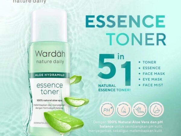 Wardah Nature Daily Aloe Hydramild Essence Toner Netto 100ML