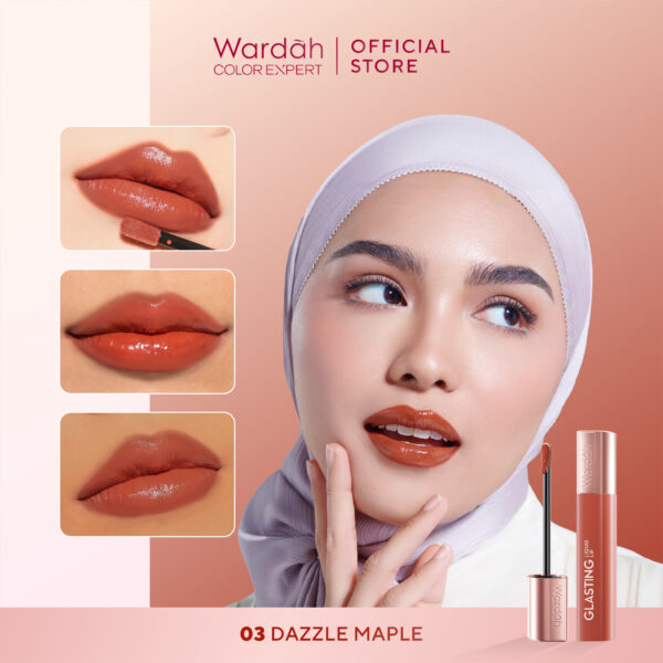 NEW! WARDAH Glasting Liquid Lip - Hi-Pigmented Glass Color Ringan Tidak Lengket Transferproof Liptint-Lip-Stain-Lipgloss-Lipstik-Lip Tint-Lip Matte-Lipstick-Lipcream-Lip Cream- Glossy Lip Longlasting Waterproof Tahan Lama - Makeup