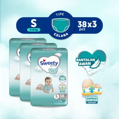 [Paket isi 3] Sweety Silver Pants Cloud Soft S38