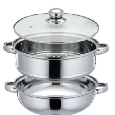 Panci kukus 2 susun stainless 28cm bahan stainless streamer