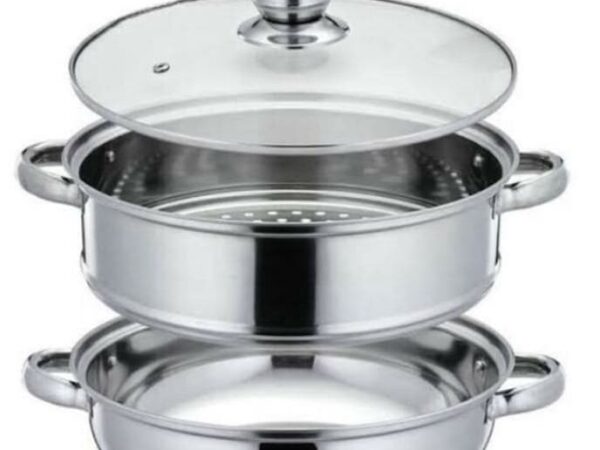 Panci kukus 2 susun stainless 28cm bahan stainless streamer