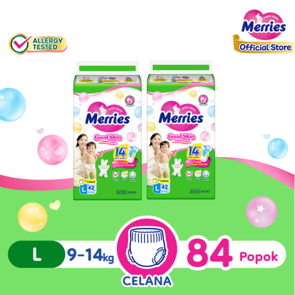 Merries Popok Bayi Good Skin Pants L42 x2 (9-14kg)