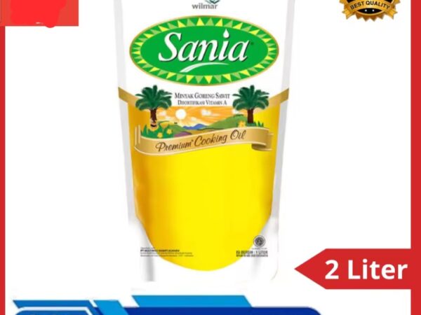 Promo Minyak Goreng Murah Sania 2 Liter Kemasan Pouch Gratis Ongkir COD Jika Sania No Stok Akan Ada Kiriman Merk Lain Seperti BimoliSuncoRose Bran Atau Yang Lainnya dengan ukuran dan kualitas yang sama.