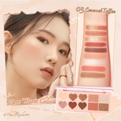 [BPOM] PINKFLASH OhMyLove  4 IN 1 Multiple Eyeshadow Blush Highlighter Contour  Pigmentasi Tinggi Sepanjang masa Tahan air Palet Wajah