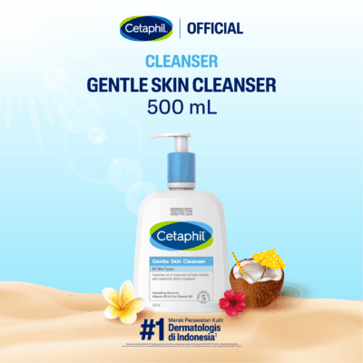 Cetaphil Gentle Skin Cleanser 500ml dengan Niacinamide Glycerin dan Panthenol Sabun Pembersih Muka Untuk Segala Jenis Kulit