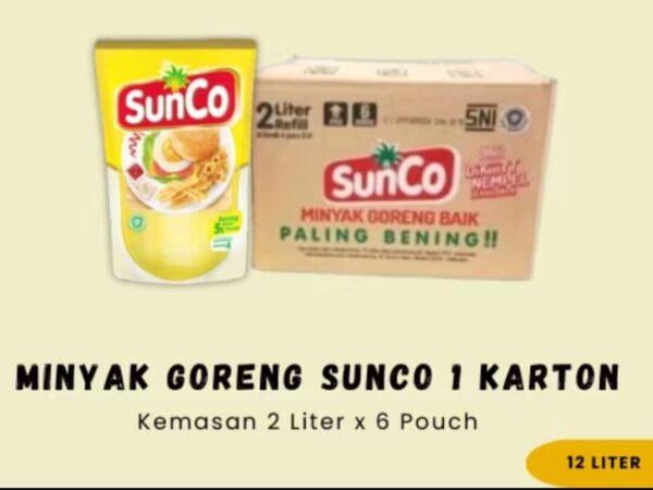 sunco 2 liter karton isi 6 pouch