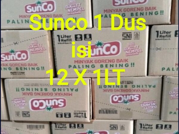Minyak Goreng Sunco 1 Karton Promo / Sunco kemasan 1 Lt 1 dus