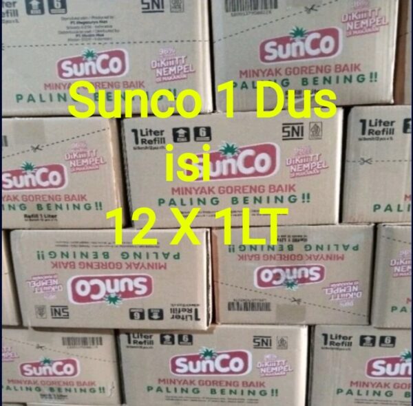 Minyak Goreng Sunco 1 Karton Promo / Sunco kemasan 1 Lt 1 dus