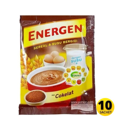 10 Sch - ENERGEN Minuman sereal Rasa Coklat Renceng isi 32 gr