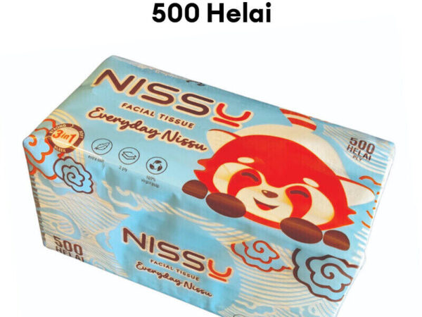 Nissu Facial Tissue 2 Ply 500 Helai Tisu Wajah