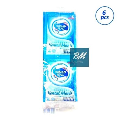 FRISIAN FLAG Susu Kental Manis 6 Sachet x 42g - Susu Kental Manis Penuh Gizi - Praktis untuk Minuman & Pembuatan Kue