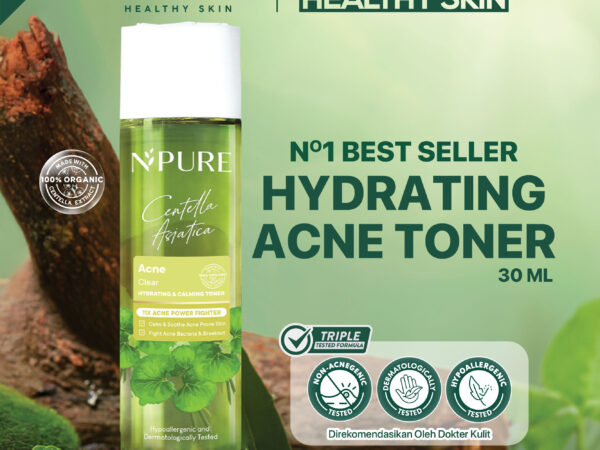NPURE Face Toner Centella Asiatica (Cica Series) / Toner Anti Jerawat / Kulit Berminyak / Toner Wajah Bebas Jerawat