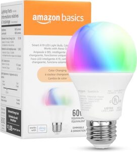 Amazon Basics Smart A19 LED Light Bulb: Illuminate Your Space with Alexa Magic!
